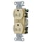 Hubbell Wiring Device-Kellems Straight Blade Receptacle, 5-15R, 15 A, 125V AC, 2 Pole, 3 Wire, Grounded BR15C2I - alternate 1